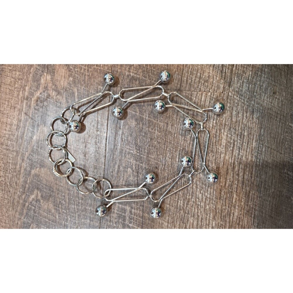 Silver Modern Gothic Punk Choker Necklace - Picture 4 of 4
